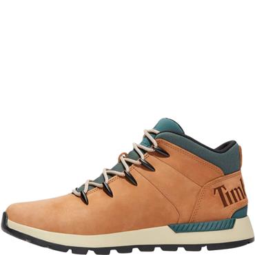 TIMBERLAND MENS MID LACE ANKLE BOOT - BROWN NUBUCK